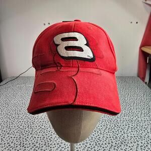 Vintage Dale Earnhardt Jr #8 Winner’s Circle NASCAR Strapback Cap Red
